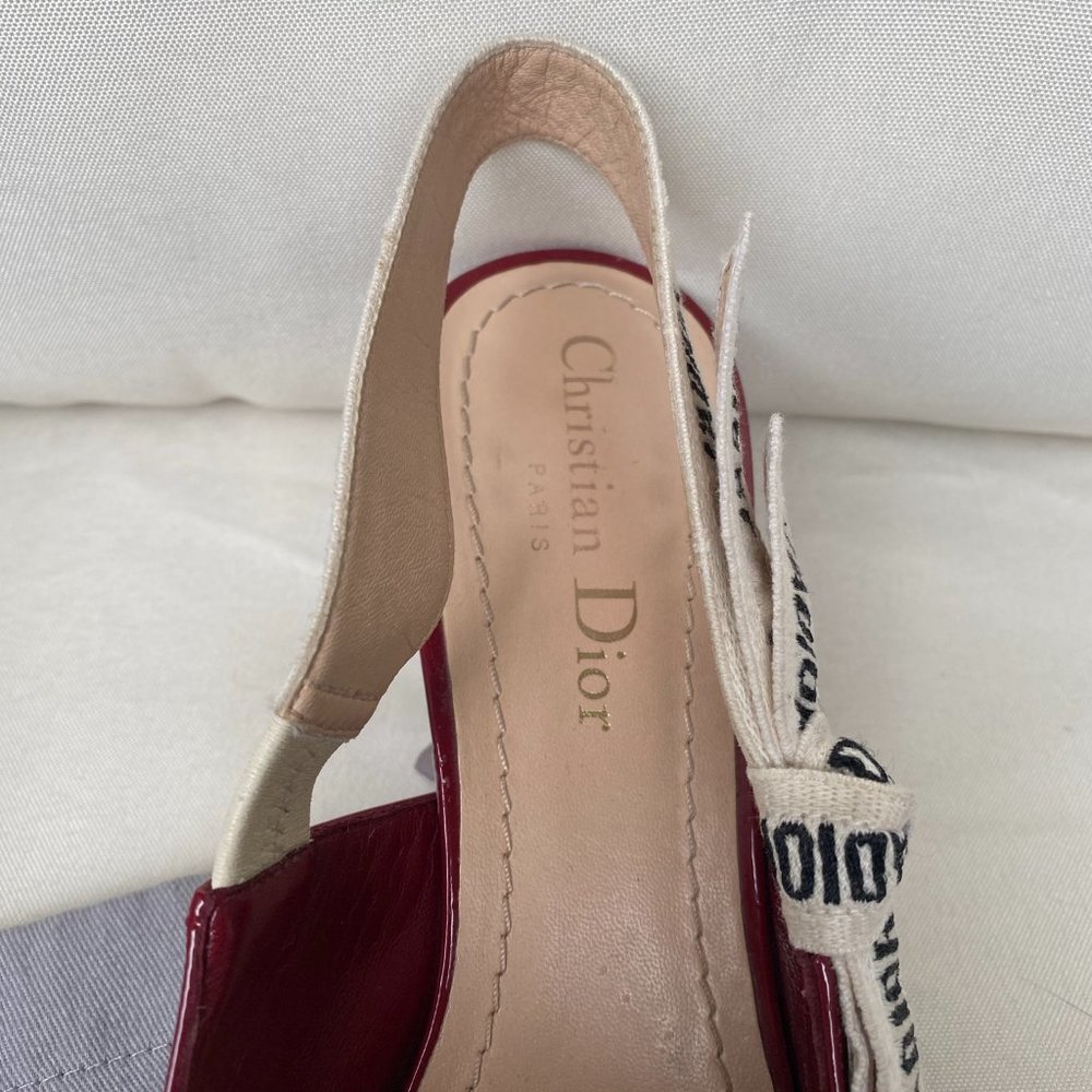 Authentic Dior J'adior slingbacks 36.5 red patent - Picture 4 of 13